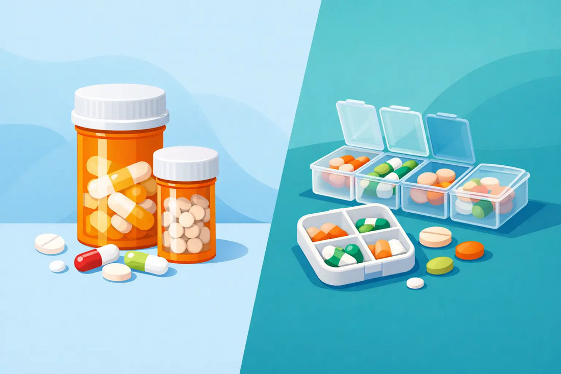 Pill Bottles Versus Dose Containers Compared