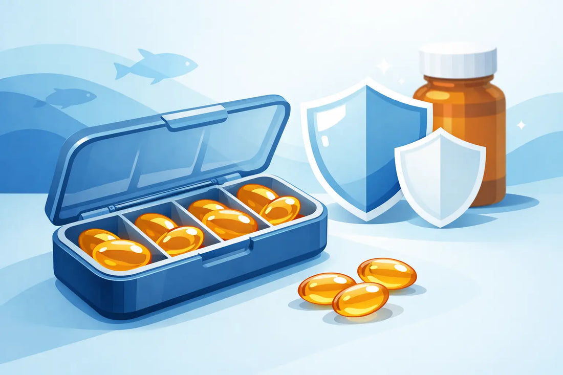 Pill Organizer for Fish Oil That Protects Softgels